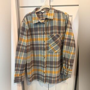 Aerie Anytime Fave Flannel Button Down Shirt